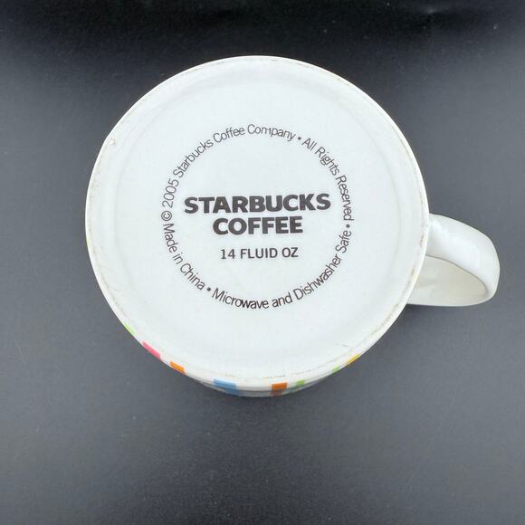 Starbucks Coffee 2005 Striped Mug – 14 oz Multicolor Lines – Rare Vintage - Picture 5 of 6